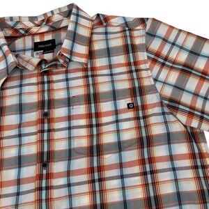 MARMOT Mens XL Short Sleeve Button Down Shirt Multi Color Plaid Outdoor Gorpcore